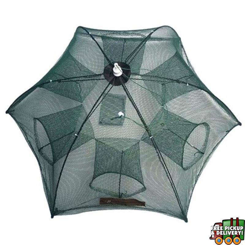 Payung Bubu Jaring 6 Lubang Jebakan Perangkap Udang ikan Kepiting Model Payung 6 Lubang