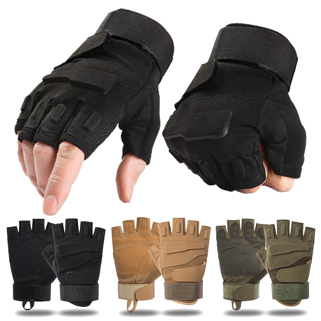 Tactical Gloves Airsoft Outdoor Half Finger Protective Gloves Commando Training Gloves Tactical Fing