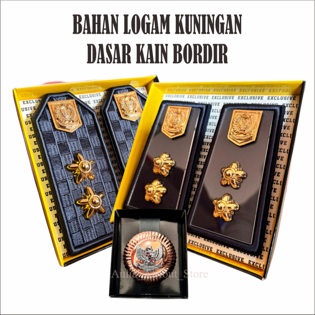 AULIA PANGKAT PDH PDU LURAH DAN TANJAB TERBARU NAVY UNTUK PDH PUTIH BAHAN LOGAM BERKUALITAS