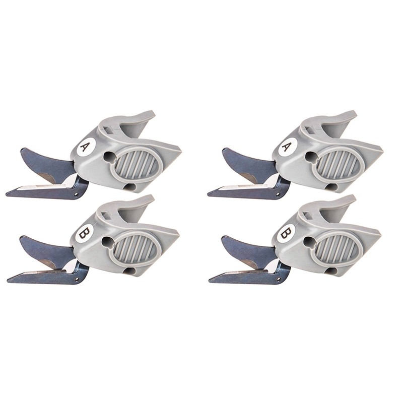 

4 Pcs Cutting Head Fit For Wbt-1 Fabric Electric Scissors Cloth Cutter, 2 Set Cutter Head A & 2 Set Cutter Head B