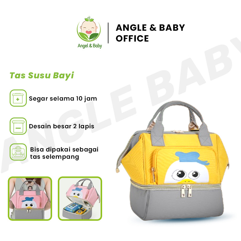 ANGEL Tas Asi Cooler Bag Dan Tas Bayi/ 2in1 Multifungsi Fashion Cooler Bag Asi / Diaper Bag Ransel/ 