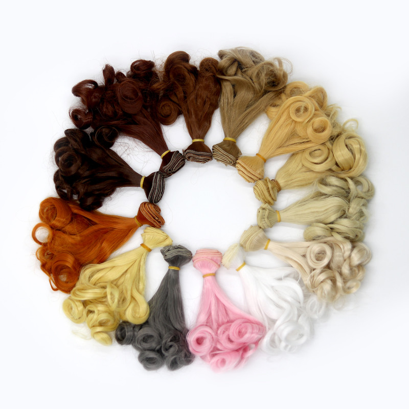Msiredoll bjd wig Accessories  15*100CM 25*100CM doll hair for 1/3 1/4 1/6 1/12 Gradient Color Natur