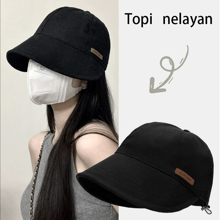topi nelayan/topi wanita korean style/Topi pantai wanita berhijab/topi visor wanita/topi wanita mura