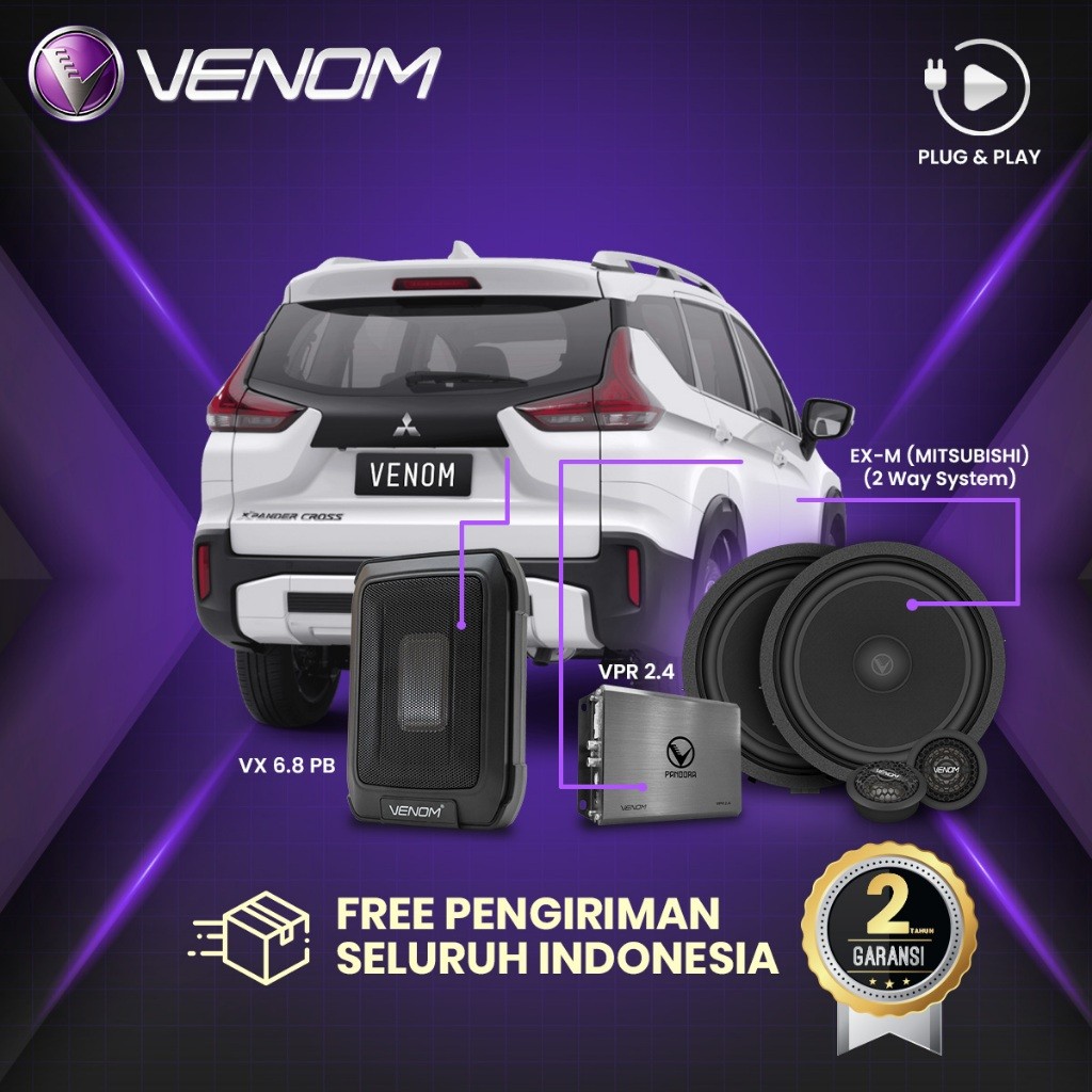 Venom Express Mitsubishi Xpander Paket Audio Mobil Plug and Play
