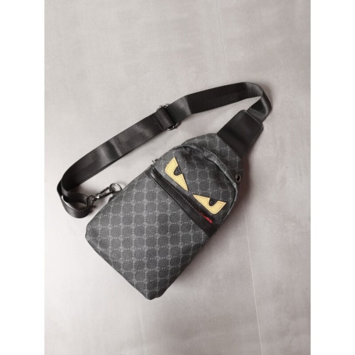 Tas Selempang Kulit Pria Waistbag Slingbag Tas Dada Cowok Import Branded