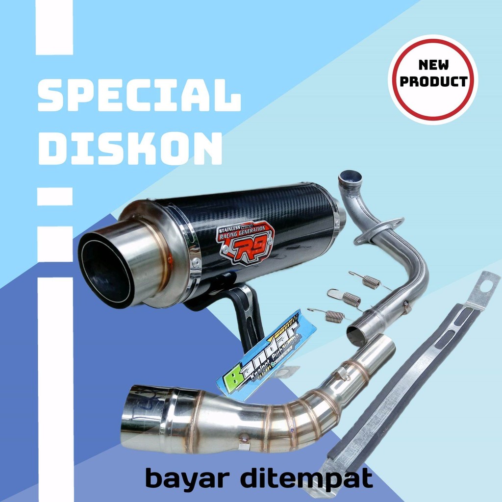 KNALPOT RACING SUARA GARANG R9 BEAT RACING R9 FULL SYSTEM KUALITAS TERBAIK | KNALPOT R9 MATIC FULL S