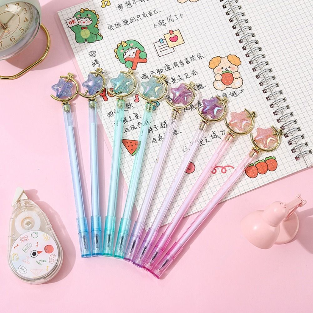 

Cartoon Writing Smoothly 12 Constellations Pens Black Ink ST Nib Neutral Gel Pens 0.5mm Quick-Drying Fairy Stick Gel Pen Student