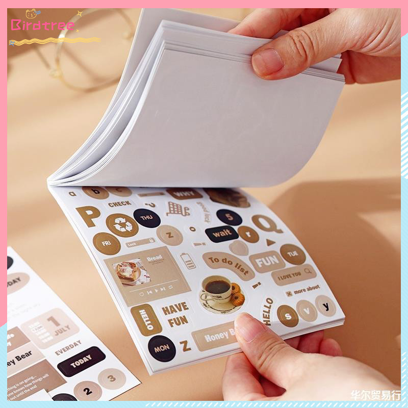 

COD Bahan Kolase Tanpa Potongan Buku Stiker Gaya Ins Buku Pegangan Inggris Retro Dekorasi DIY Lucu