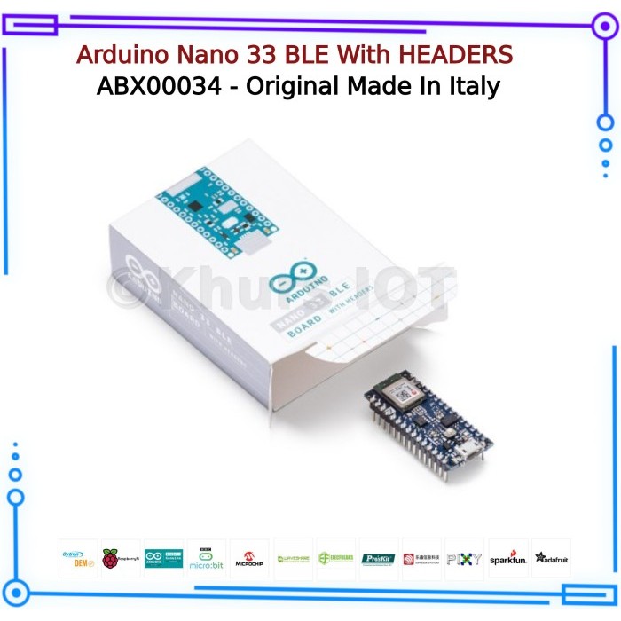 Or99 Arduino Nano 33 BLE With HEADERS ABX00034 - Original Made In Italy