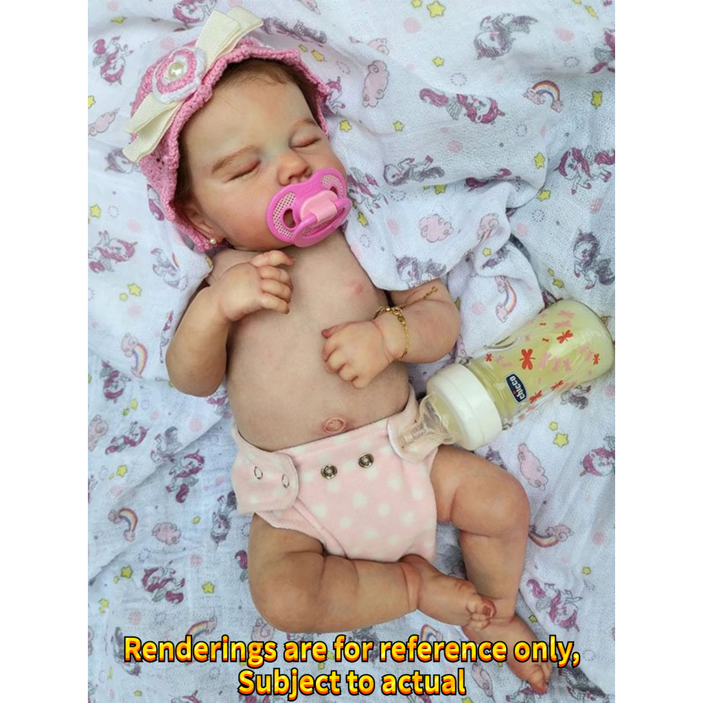 

49 cm Sleeping Loulou Girl And Boy For Choose With Random Clothes Full Body Soft Vinyl Newborn Doll Can Take bath Reborn Babies