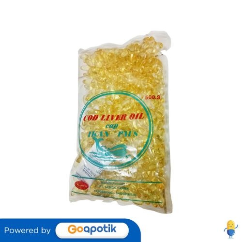 Cap Ikan Paus Cod Liver Oil Pack 500 Kapsul