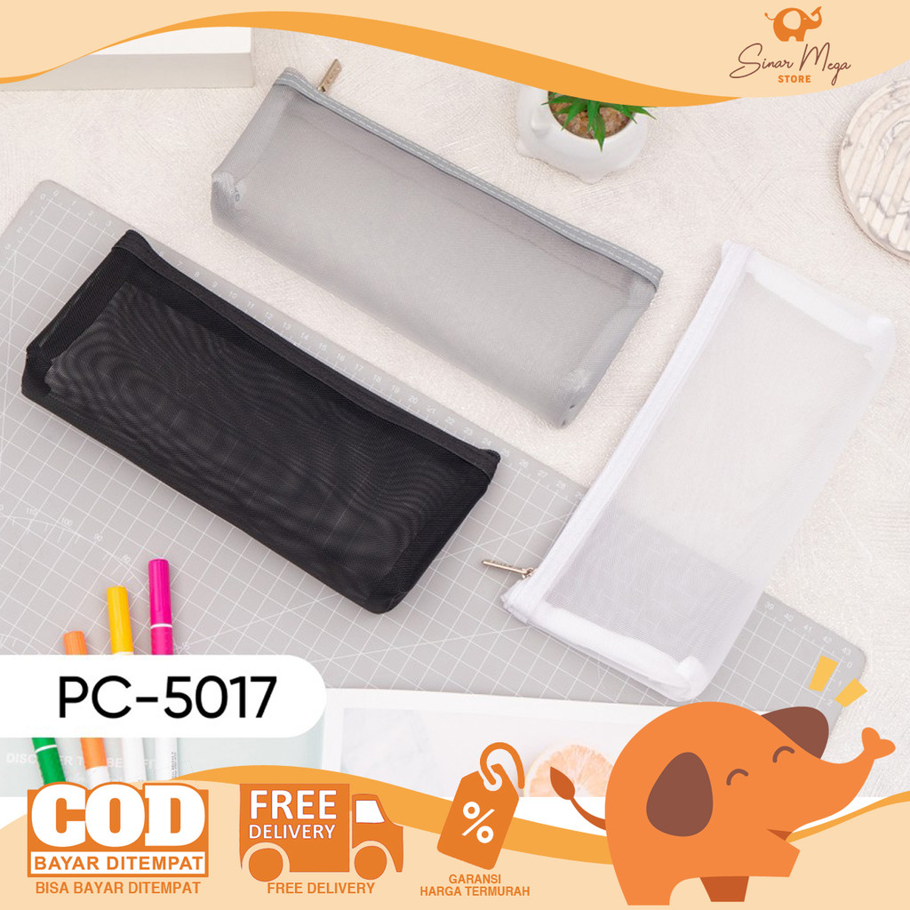 

Joyko Pencil Case PC-5017 Monochrome Metal Zipper / Tempat Pensil Jaring Murah Berkualitas