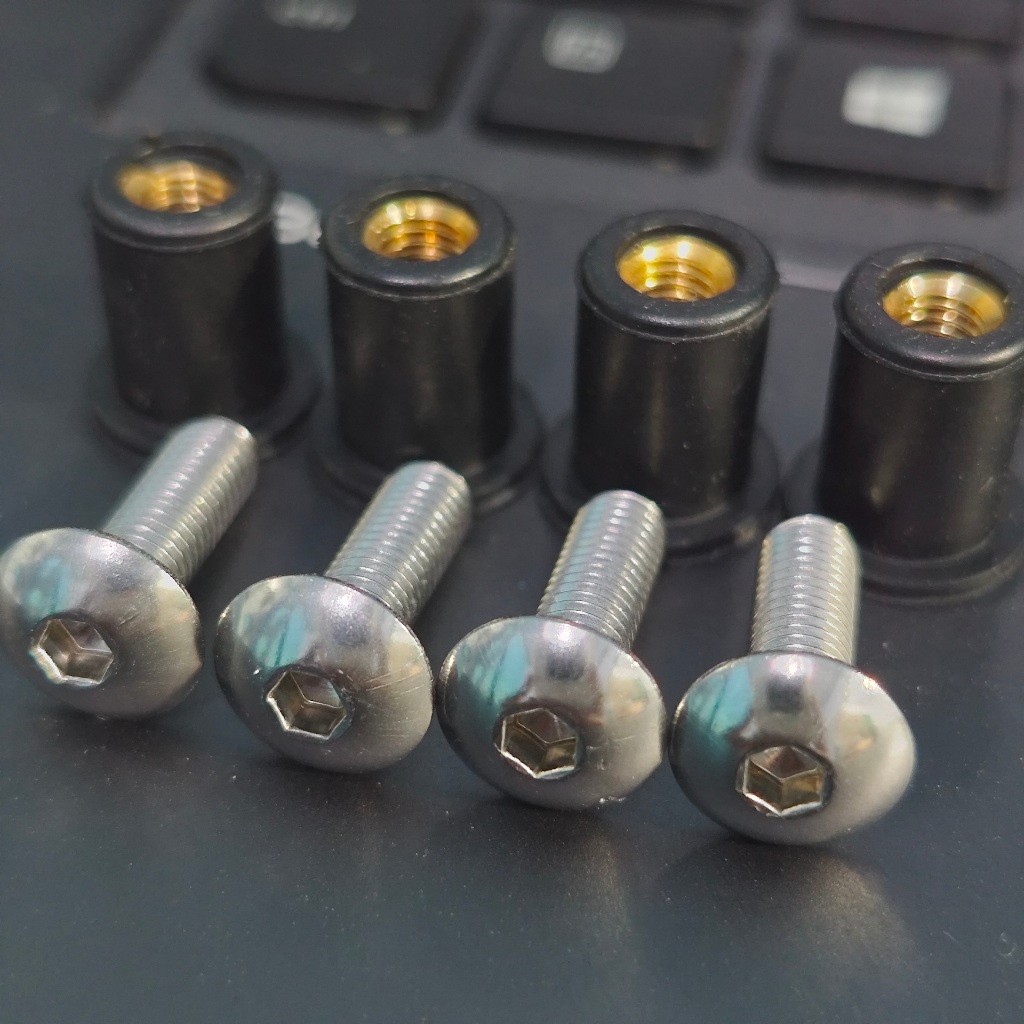 Baut Visor dan Mur Visor Tipis Buat Visor Vixion Aerox Ninja Satria FU dan X-Ride