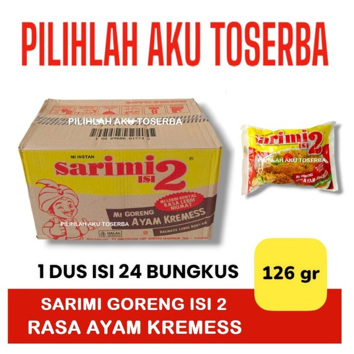 

Mie Instant SARIMI GORENG ISI 2 Rasa AYAM KREMESS - ( Harga 1 DUS )