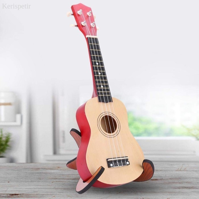 

Stand holder gitar/Ukulele lipat bahan kayu rak berdiri murah