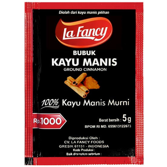 

La Fancy Foods Kayu Manis Bubuk 5g - Bumbu Rempah 100% Ori Syaukia Store