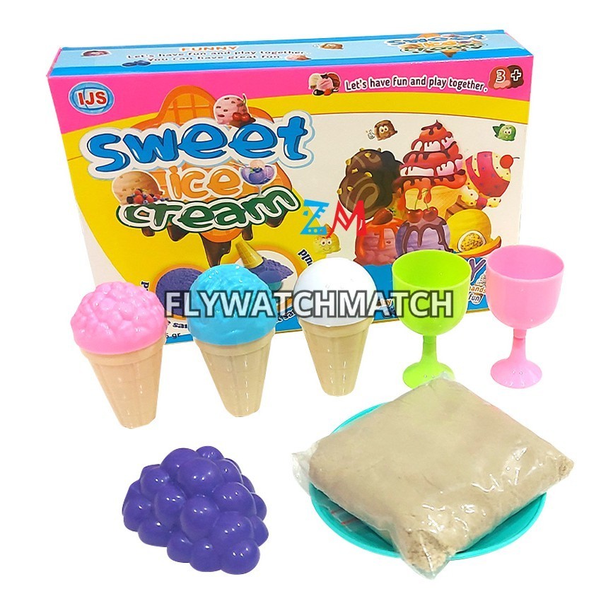 Mainan Pasir Dan Cetakan Es Krim 1085 - Pasir Sweet Ice Cream Murah FW