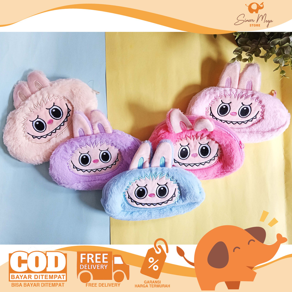 

Fancy Pencil Case Labubu Bulu / Dompet Koin Tempat Pensil Karakter Lucu