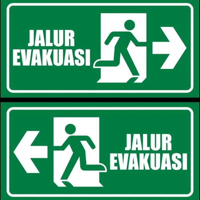 

Sign Akrilik jalur evakuasi panah / Akrilik rambu pintu darurat arah - Arah Kiri, 30x10cm