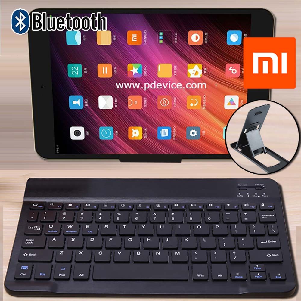 Slim Bluetooth Keyboard Portable Wireless Keyboard for Xiaomi Mi Pad 4 Plus Tablet Rechargeable Keyb