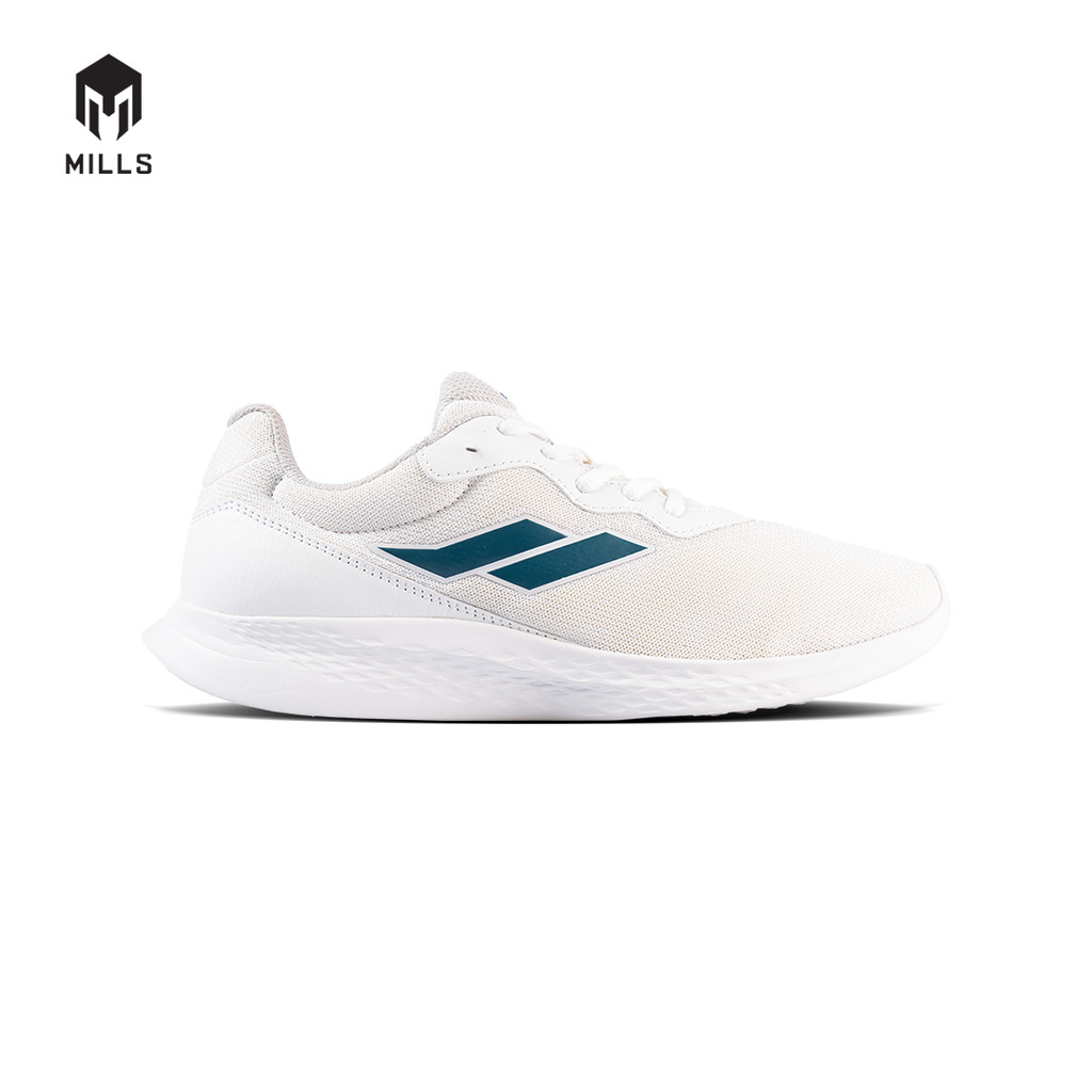 Mills Sepatu Lari Running Shoes Specter White / DK Green 9101407