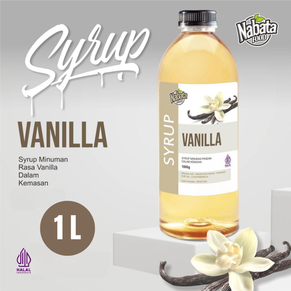 

Promo Murah Nabata Sirup Vanilla 1 Liter | Sirup Vanila Untuk Kopi 1 Liter | Nabata Food Syrup Premium
