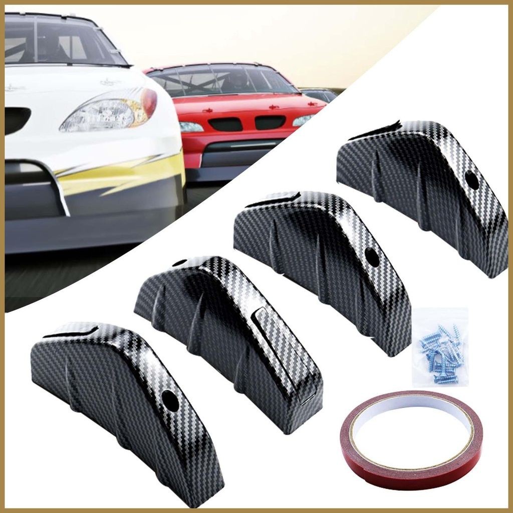 Winglet belakang mobil/pelindung bemper belakang mobil isi 4 pcs/Shark Fin Spoiler /Universal Car Ca