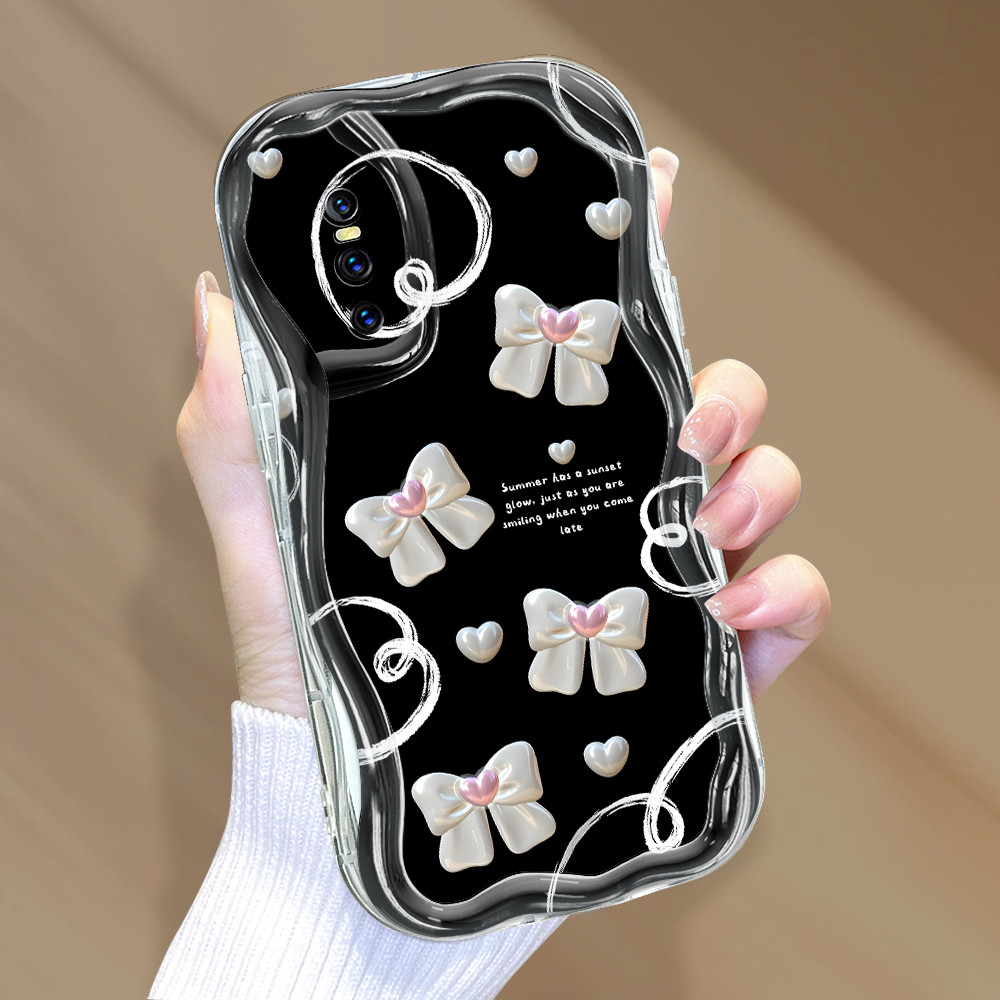 Vivo V15 Pro 1818 Untuk Hp Case Casing Softcase Kesing Pearl bow 6283 Cute
