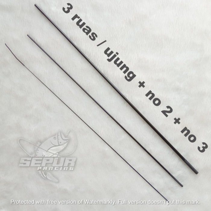 Ruas Joran Tegek Nomer 1, 2 dan 3 - Satu Set Ujung Joran Tegek - 7.1mm