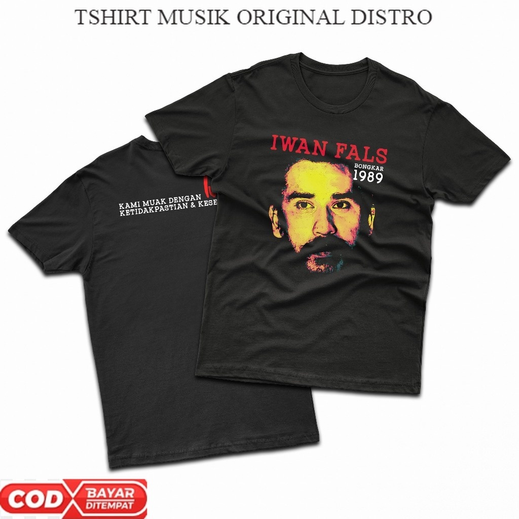 tshirt DIstro IWAN FALS BONGKAR original distro | T-shirt Premium Iwan Fals Original Distro | kaos M