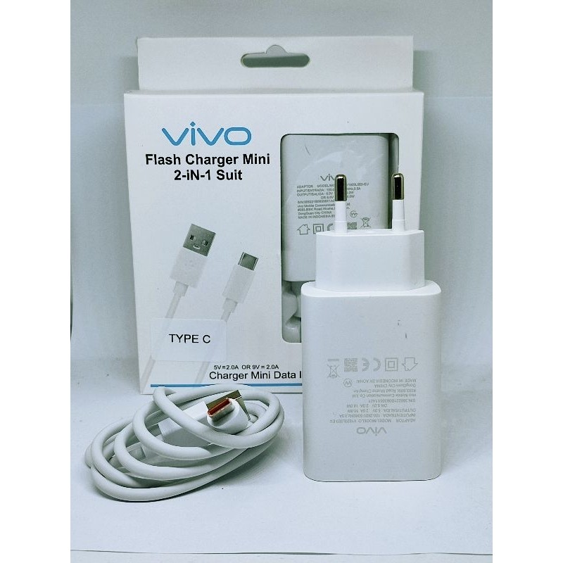 CHARGER CASAN VIVO Y30 Y30i Y50 Y70 ORIGINAL Chargeran Casan Carger Tc Charging + Kabel Data Charger