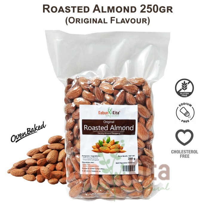 

Best Seller Kacang Almond Panggang 250gr (Roasted Almond)