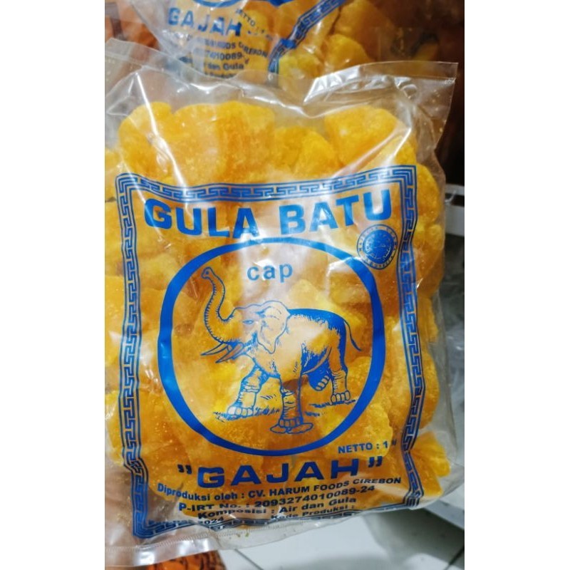 

Gula Batu TEBU KUNING Khas Cirebon Kemasan 1kg