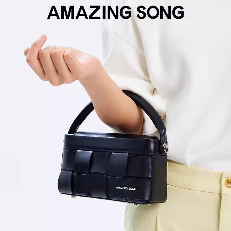Amazing Song Woven Bento Bag New Handheld Crossbody Adjustable Chain Sling Bag Shoulder Bag for Wome