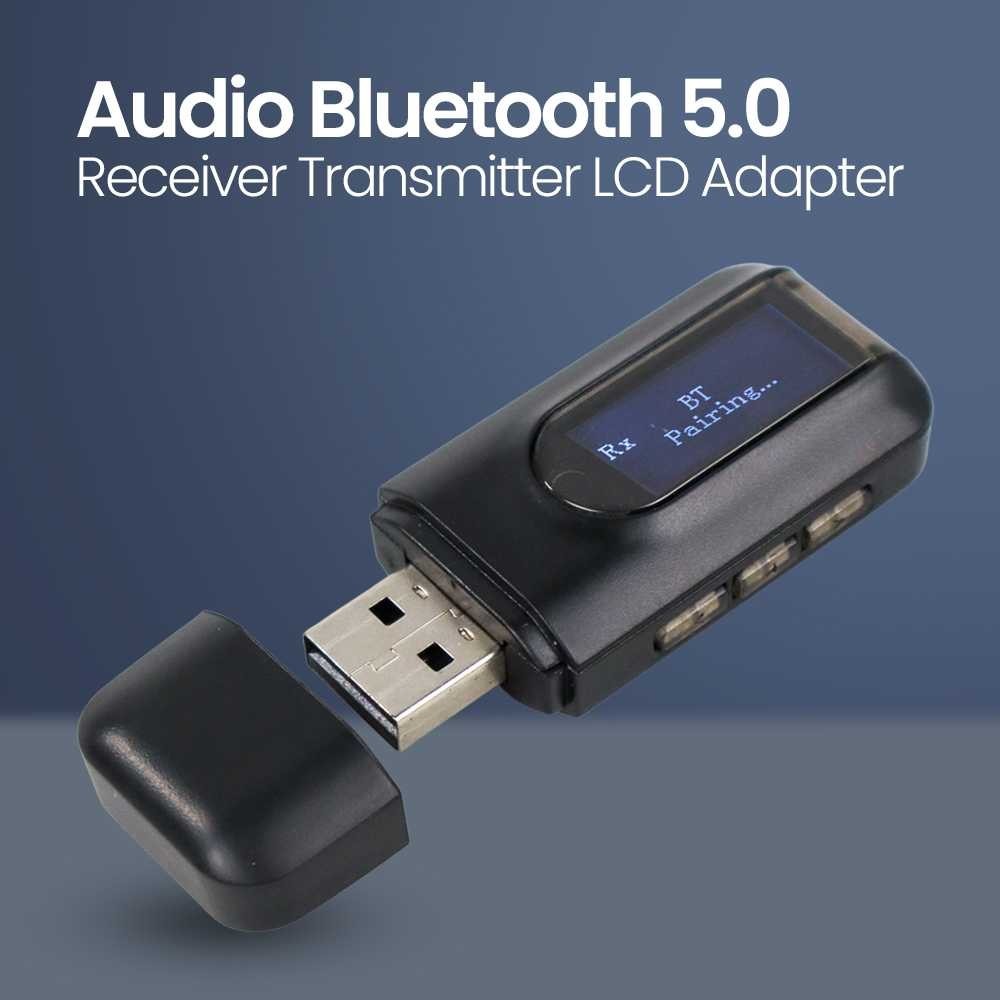 ( COD-Hshop9 ) OLLIVAN USB Audio Bluetooth 5.0 Receiver Transmitter Display Adapter - T11