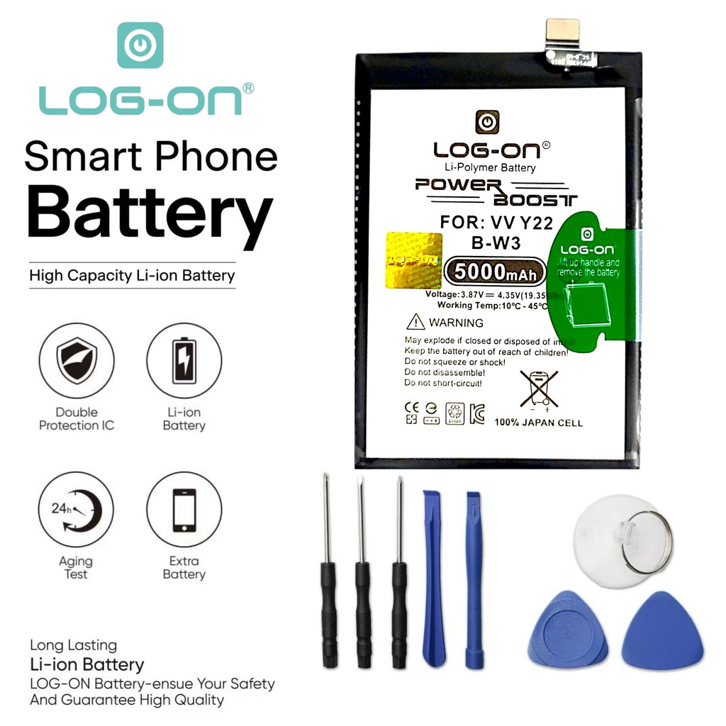 Log On - B-W3 Vivo Y22 2022 V2207 BW3 Power Boost Original Battery Baterai Batre