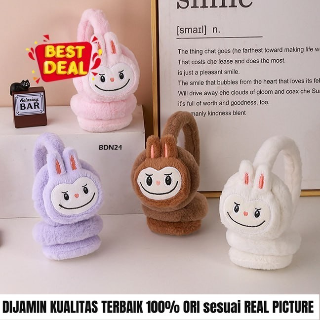 Earmuff Labubu Penutup Telinga Anak Bayi Dewasa Labubu Anti Bising Tekanan Udara Untuk Tidur Pesawat