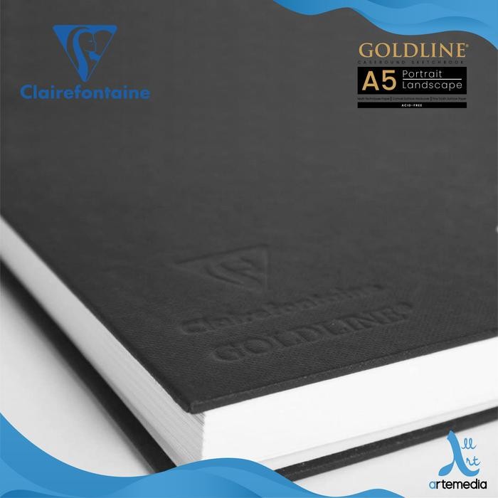 

TERLARIS! Buku Sketsa Clairefontaine A5 Goldline Hard Cover Sketchbook - LANDSCAPE