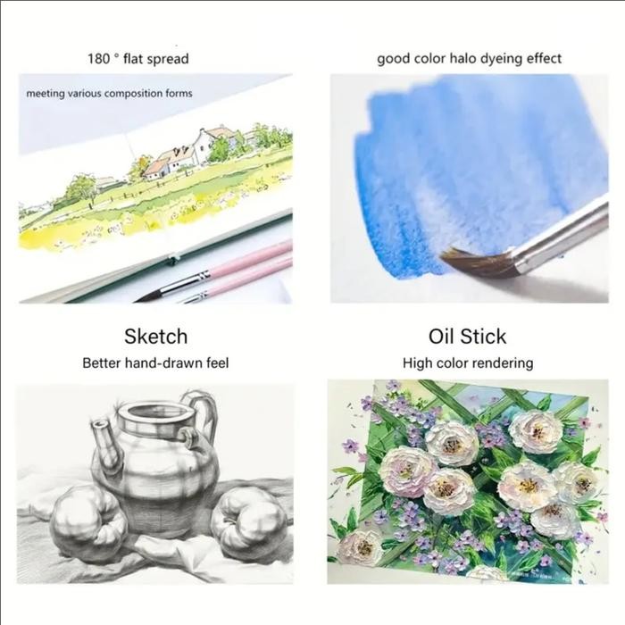 

TERLARIS! Van Gogh Hardcover SMALL Sketch Book Bisa Buat Water Color | Plain Paper Artbook | Blank Paper Retro Notebook - Orange