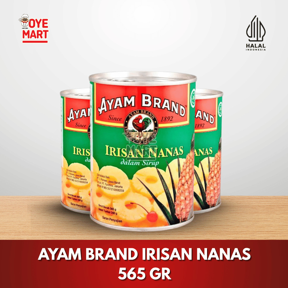 

AYAM BRAND IRISAN NANAS 565 GR / BUAH KALENG