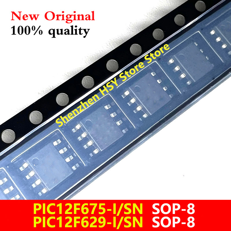 

(1piece) 100% New PIC12F629-I/P PIC12F675-I/P PIC12F675-I/SN PIC12F629-I/SN PIC12F675 PIC12F629 12F675 12F629 DIP8 sop8
