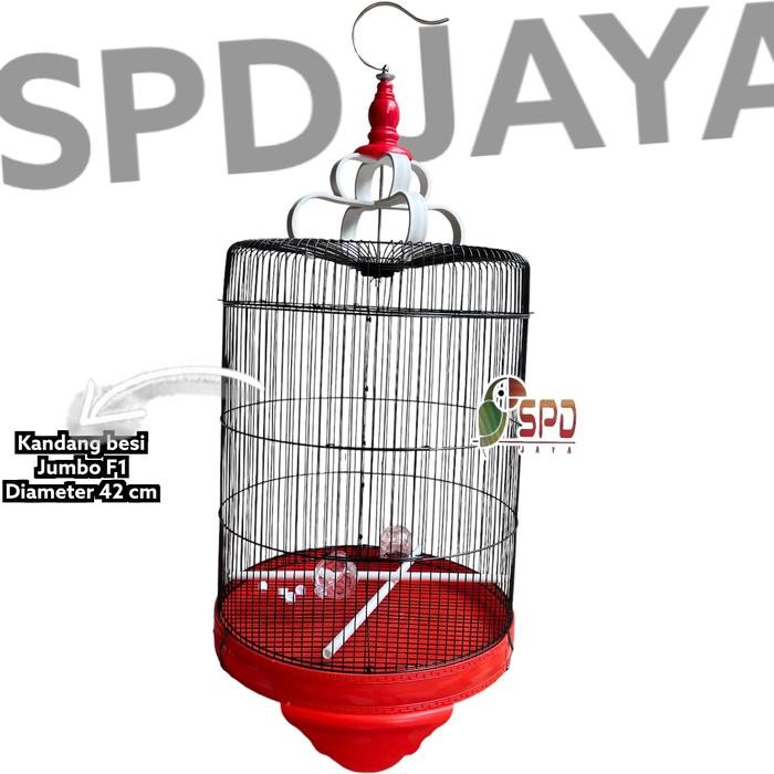 Sangkar kandang besi jumbo F1 diameter 42 - Merah
