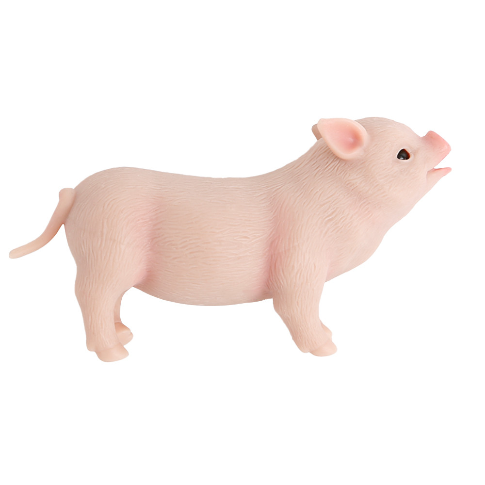 IVITA 14CM 100% Full Silicone Reborn Pig Doll with Eyes Soft Silicone Realistic Art Mini Piglet Toy 