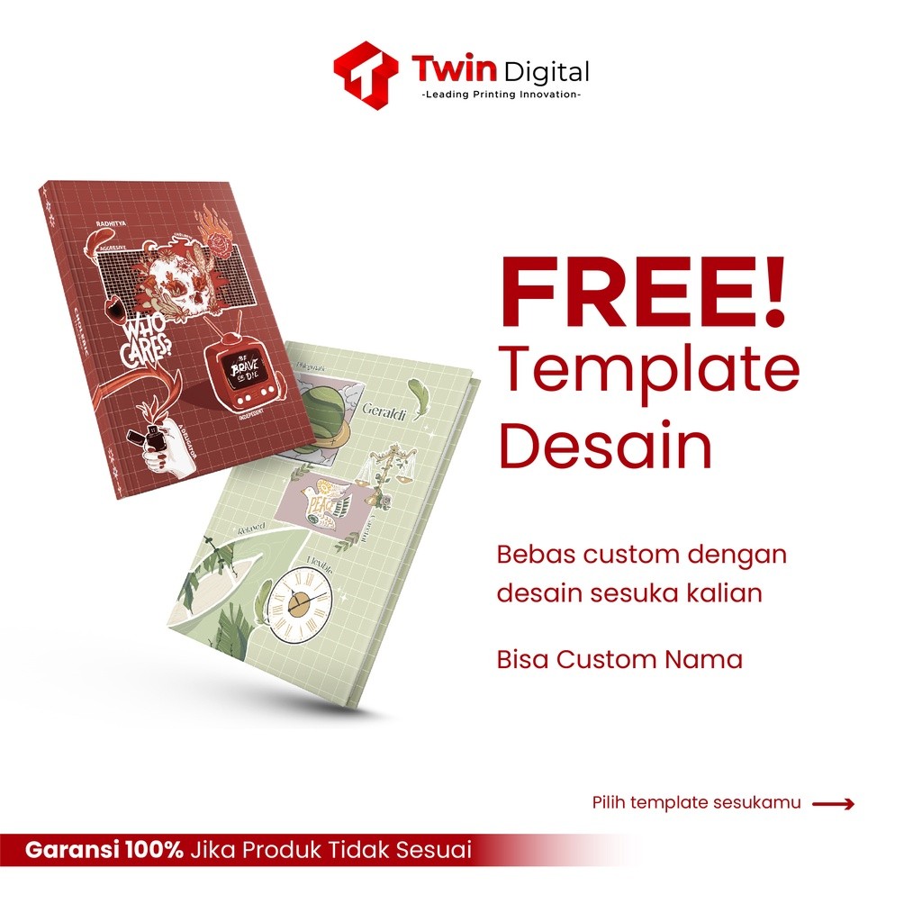 

JAMIN MURAH !!!Twindigital Cetak Buku Catatan Hard Cover Tema Personality Buku Tulis Agenda Diary - Custom Notebook Personality Edition(BISA LANGSUNG ORDER)