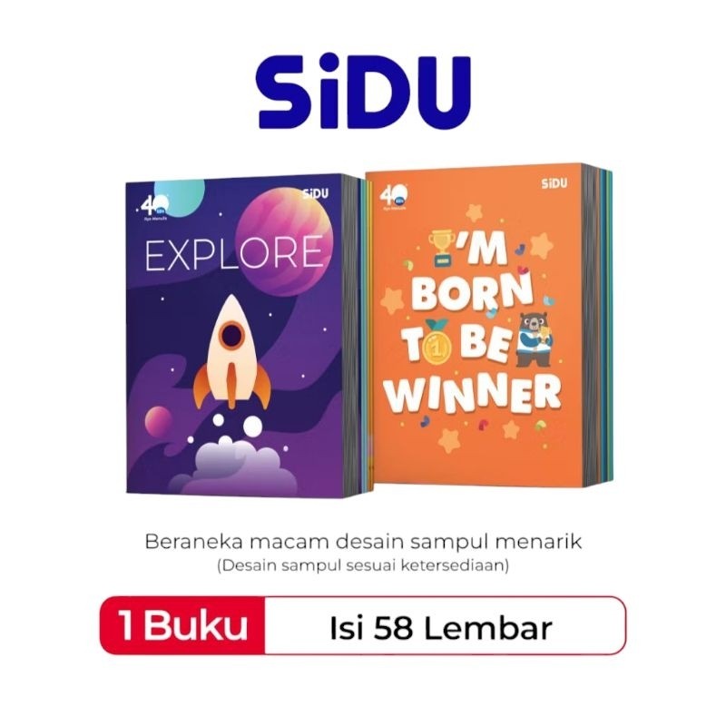 

JAMIN MURAH !!!PROMO BUKU TULIS MURAH - Buku Tulis SIDU 58 Lembar (1 Pack) - Isi 10 Buku- Buku Tulis Sekolah Anak(BISA LANGSUNG ORDER)