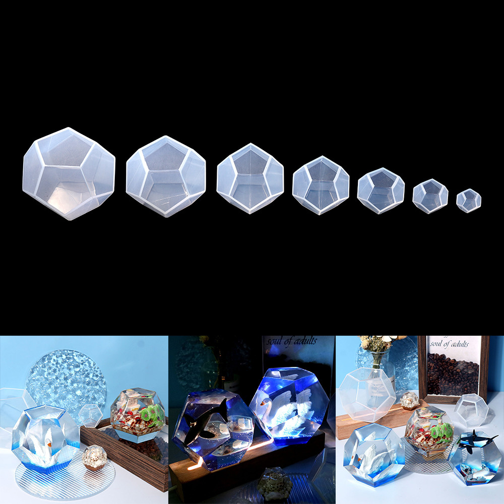 

Dodecahedron Faceted Sphere Silicone Mold 3D Micro Landscape Epoxy Resin Mould for DIY Epoxy Resin Crafts Home Table Decoration