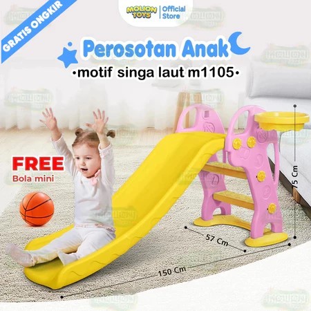 Molion M1105 Perosotan 2in1 Free Bola Kecil - Perosotan Mainan Anak