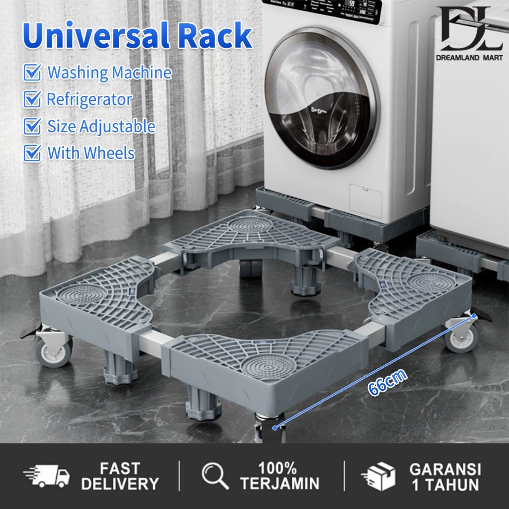 DL Alas Mesin Cuci Stainless Steel yang Dapat Disesuaikan  Alas Kulkas, Dudukan Mesin Cuci kaki kulk