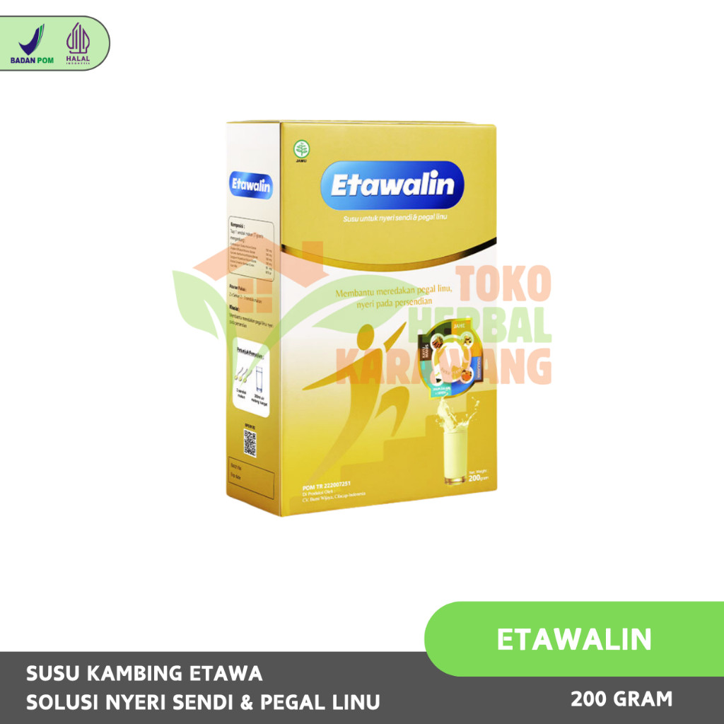 

[READY STOK] Etawalin - Susu Kambing Etawa Atasi Nyeri Sendi / Asam Urat Tingkatkan Kepadatan & Kesehatan Tulang Sendi