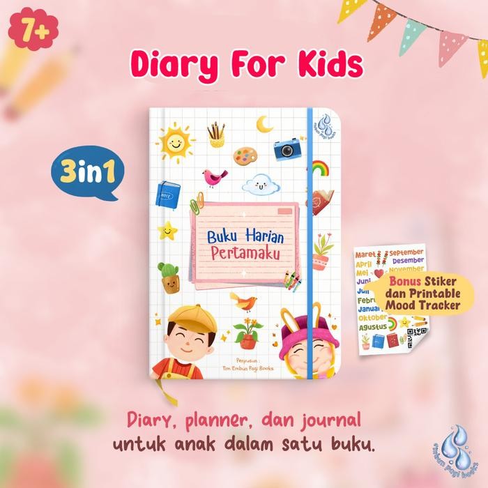 

READY Planner & Diary For Kids : Buku Harian Pertamaku | Hard Cover | 15x21cm | Bonus Stiker Lucu SIAP KIRIM
